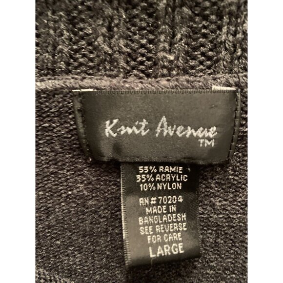 Knit Avenue Women’s 3/4 Sleeve Gray Knit Sweater - Picture 3 of 4